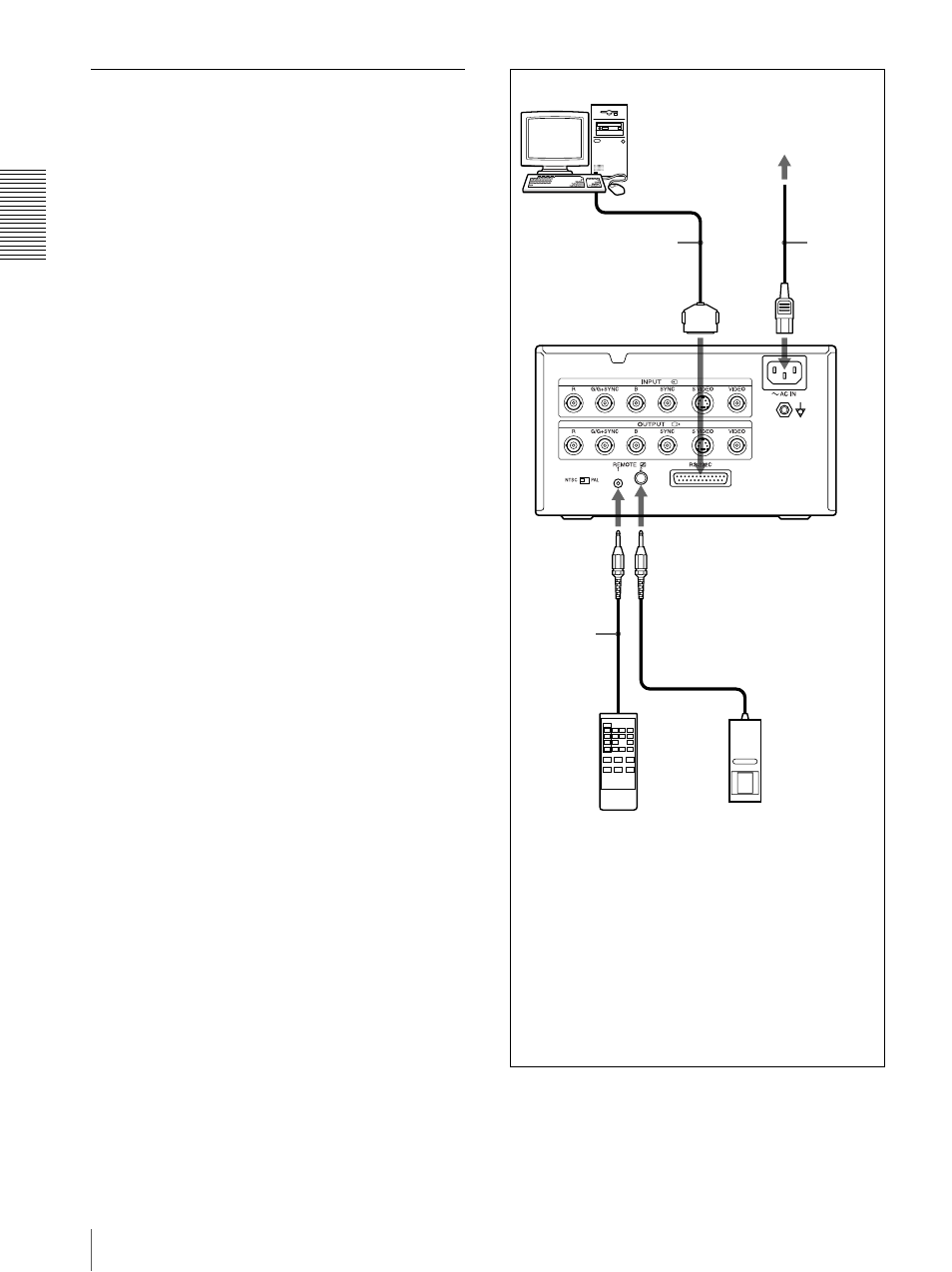 Making connections to enable remote control, Jack) (12) | Sony UP20 User Manual | Page 12 / 67