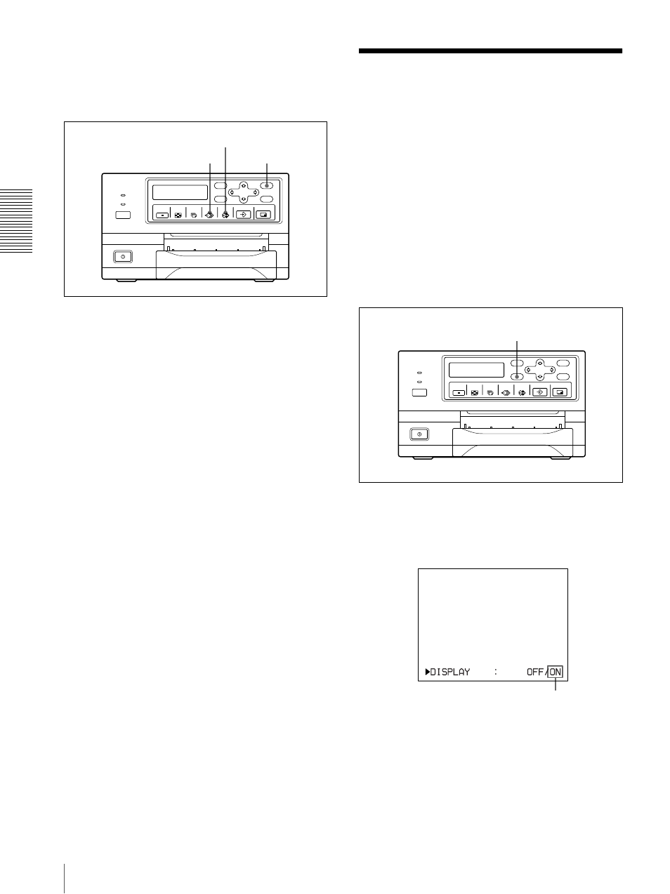 Erasing the screen display on the video monitor, Erasing the screen display on the video monitor 36 | Sony UP20 User Manual | Page 36 / 67