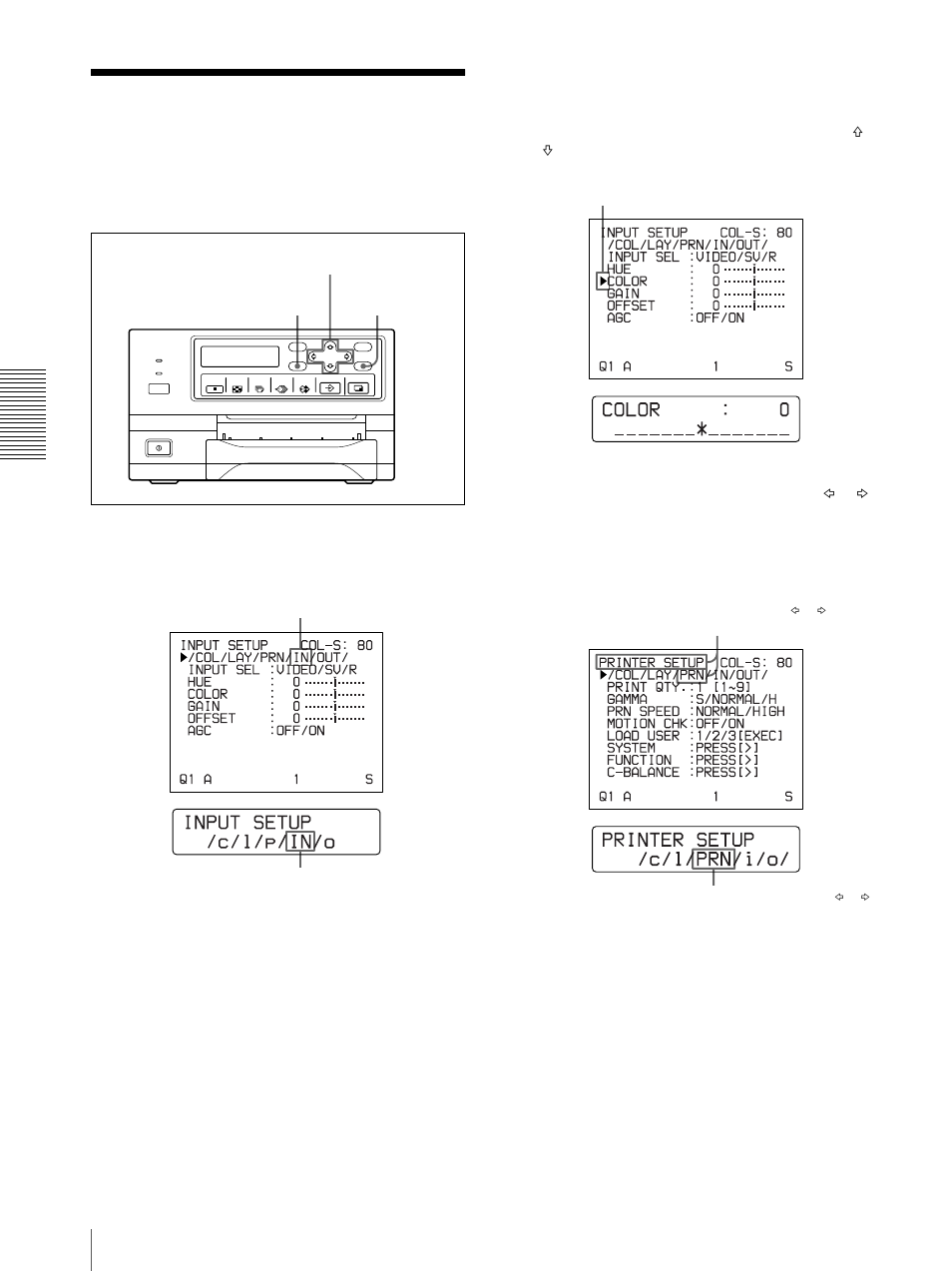 Basic menu operations | Sony UP20 User Manual | Page 40 / 67