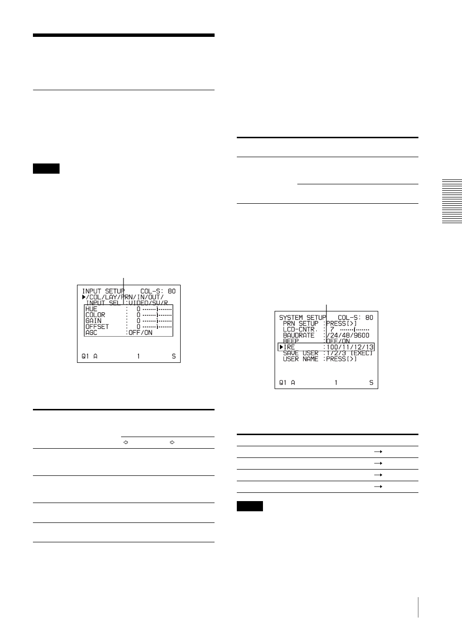 Adjusting the color and picture quality, Compensating for the input signals, Adjusting the contrast of printouts | Sony UP20 User Manual | Page 43 / 67