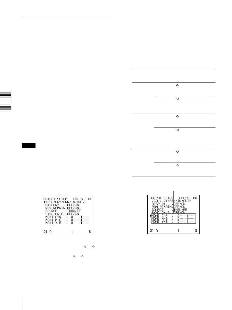 Matching the video monitor color to the printer, Color | Sony UP20 User Manual | Page 44 / 67