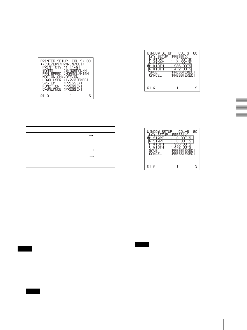 When a black frame or lines show up on the, Printouts, Adjusting the tone of the printout | Sony UP20 User Manual | Page 47 / 67