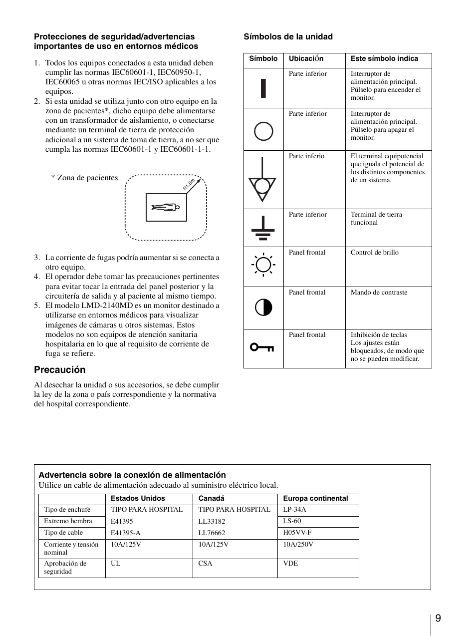 Sony LMD-2140MD User Manual | Page 9 / 43