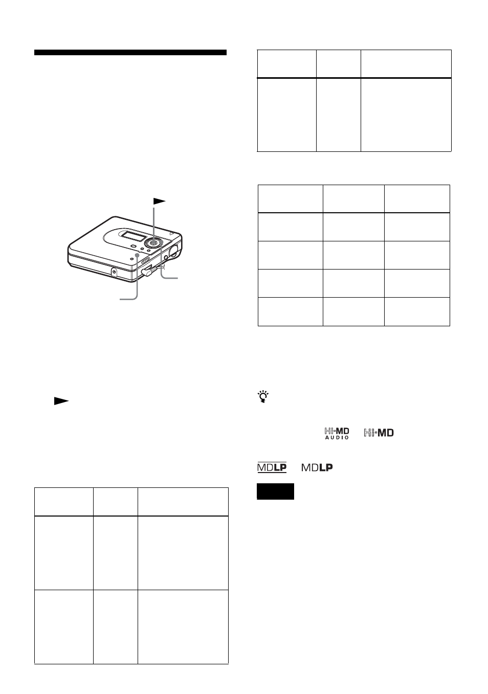 Selecting the recording mode, 27 selecting the recording mode | Sony MZ-NH600 User Manual | Page 27 / 112
