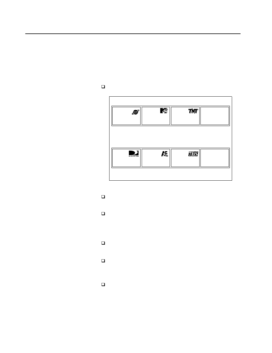 Selecting the favorite station guide, Moving through the favorite station guide | Sony SAT-A1 User Manual | Page 38 / 92