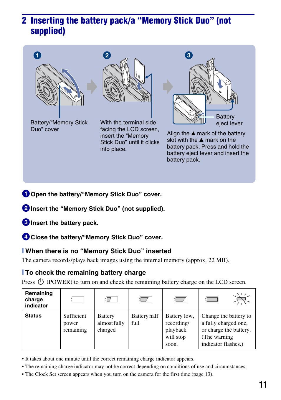 Sony DSC-S780 User Manual | Page 11 / 40