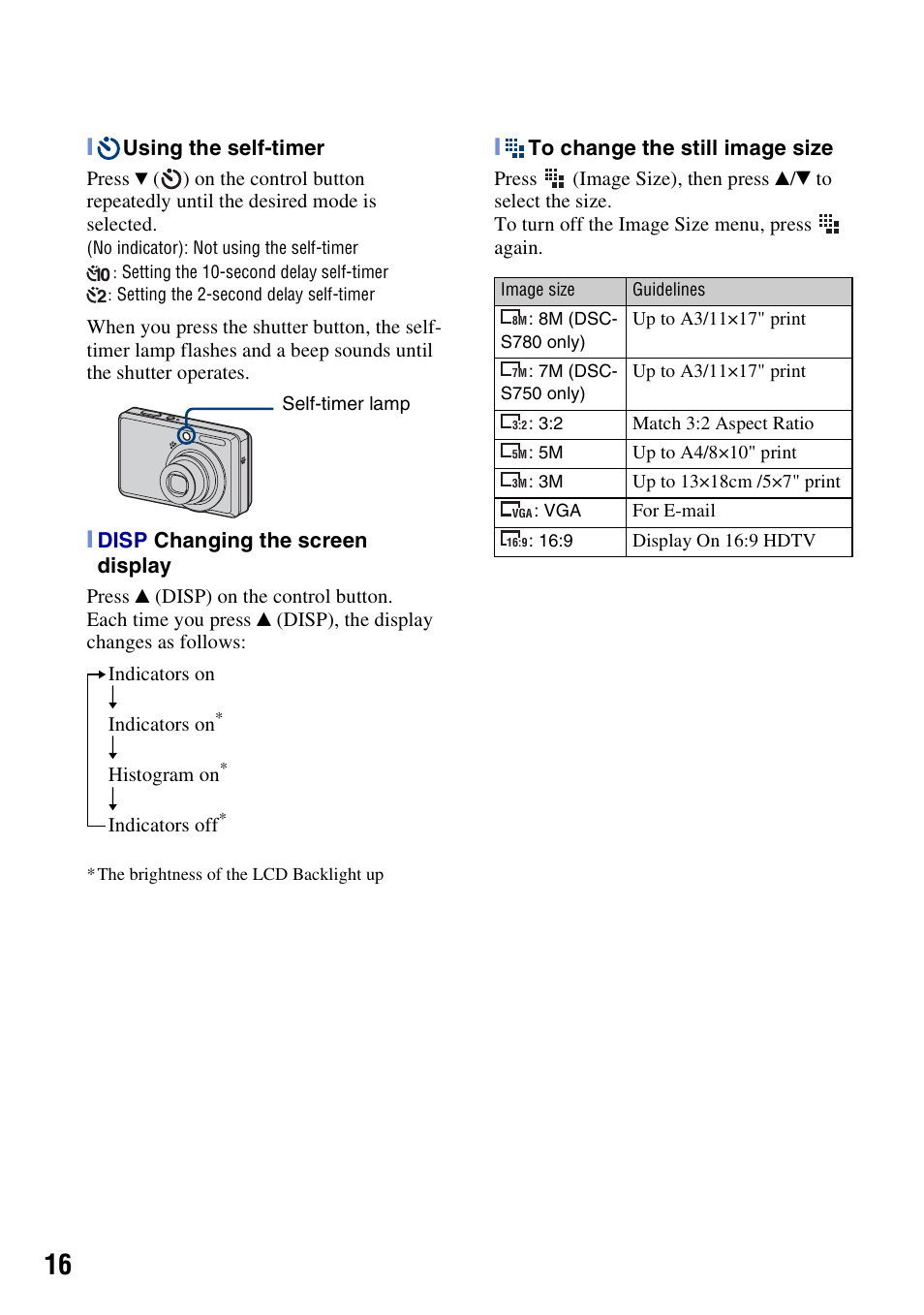 Sony DSC-S780 User Manual | Page 16 / 40