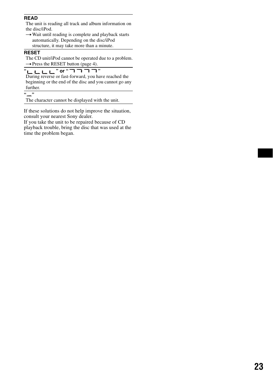 Sony CDX-GT55IP User Manual | Page 23 / 120