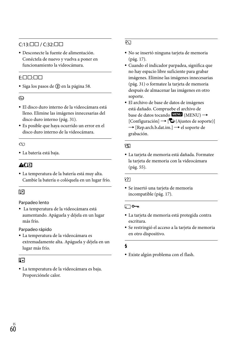 C:13: / c:32 | Sony XR160 User Manual | Page 136 / 151