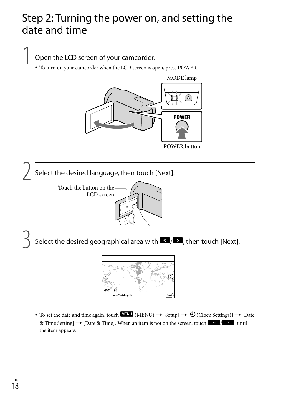 Sony XR160 User Manual | Page 18 / 151