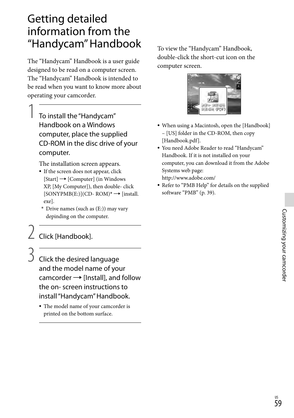 Sony XR160 User Manual | Page 59 / 151