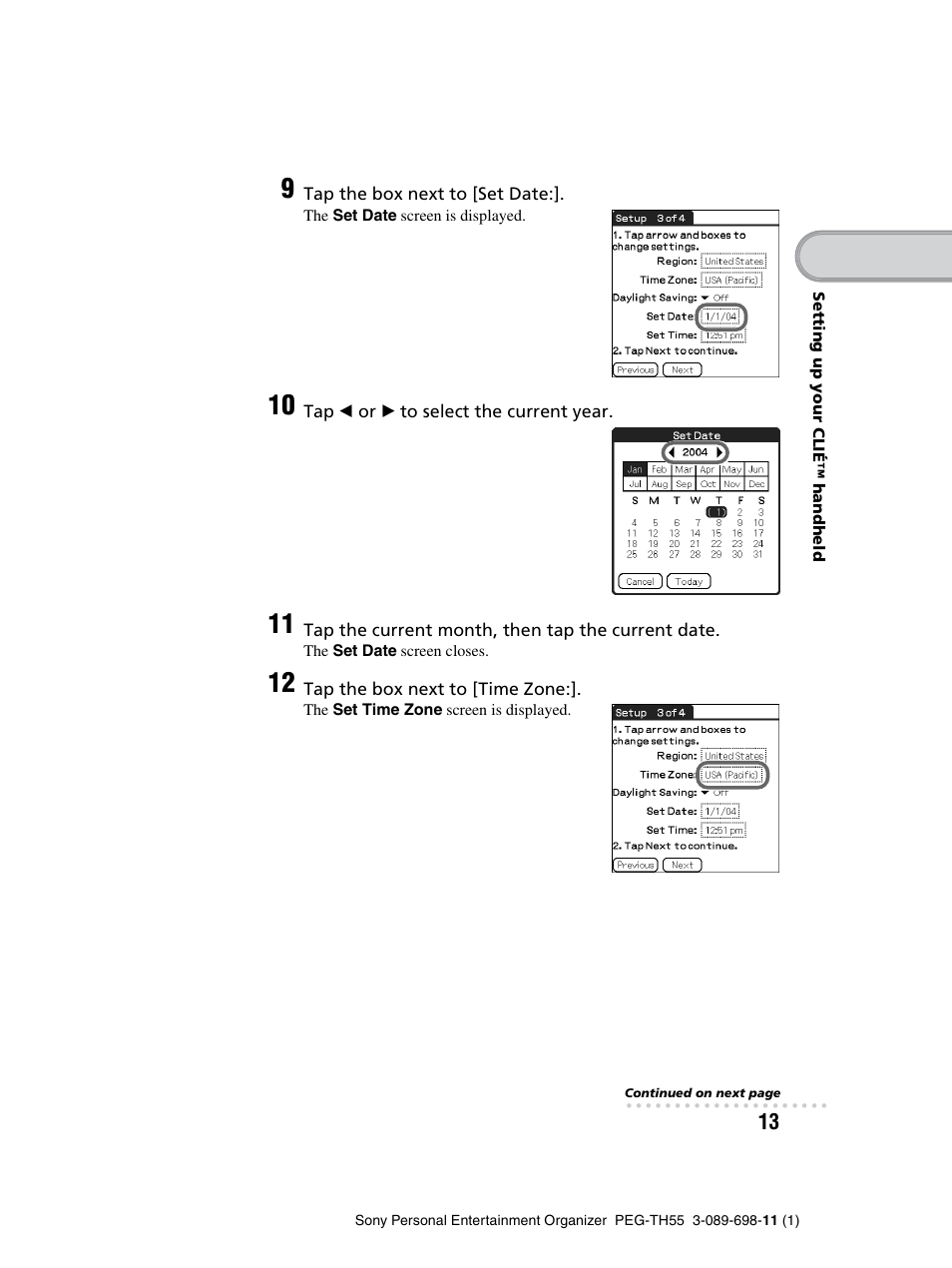 Sony PEG-TH55 User Manual | Page 13 / 104