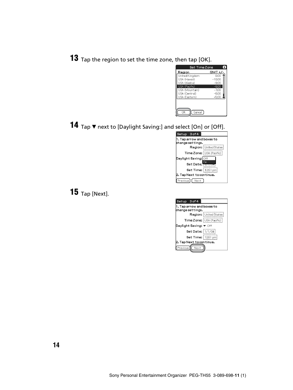 Sony PEG-TH55 User Manual | Page 14 / 104