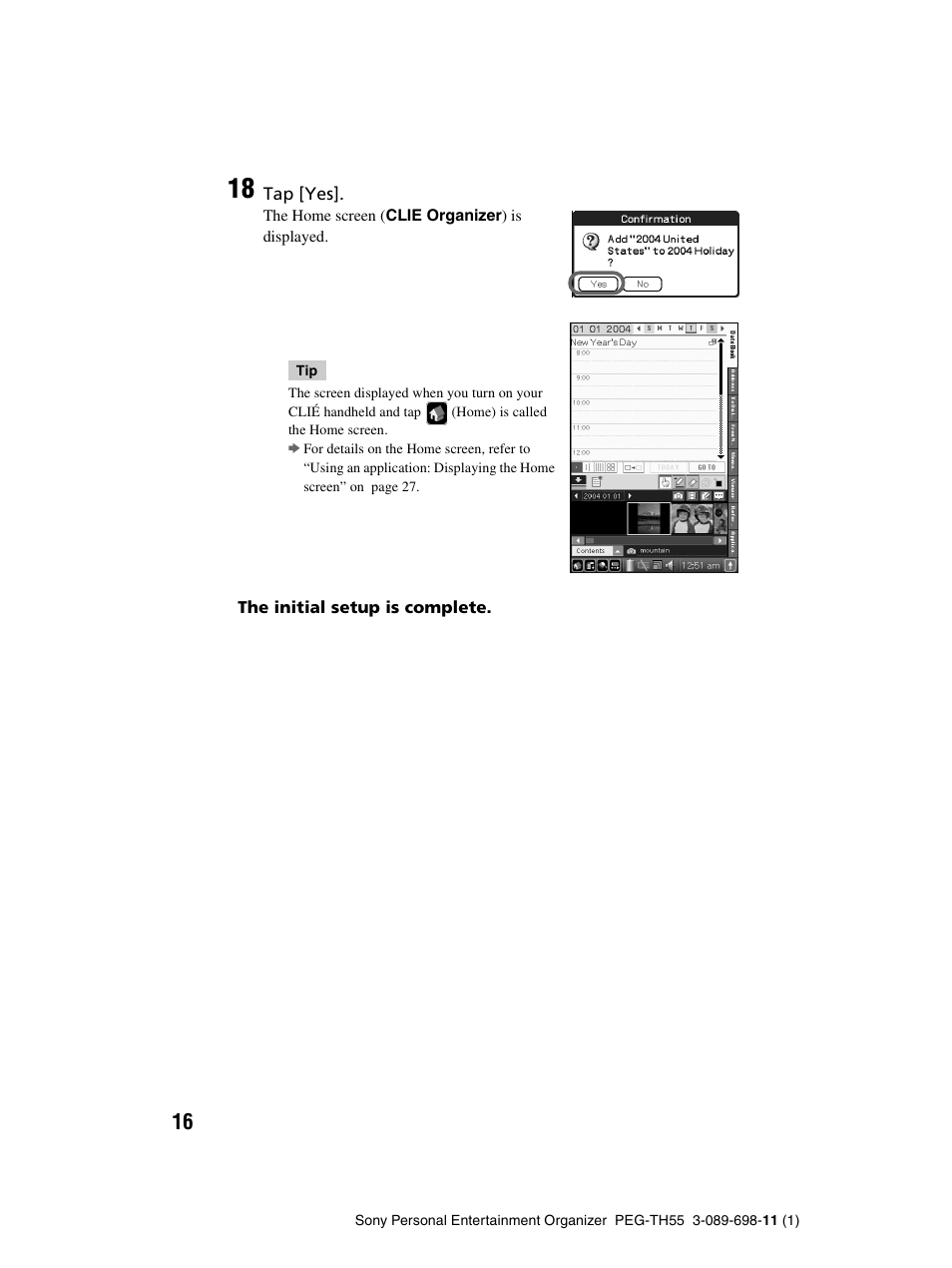 Sony PEG-TH55 User Manual | Page 16 / 104