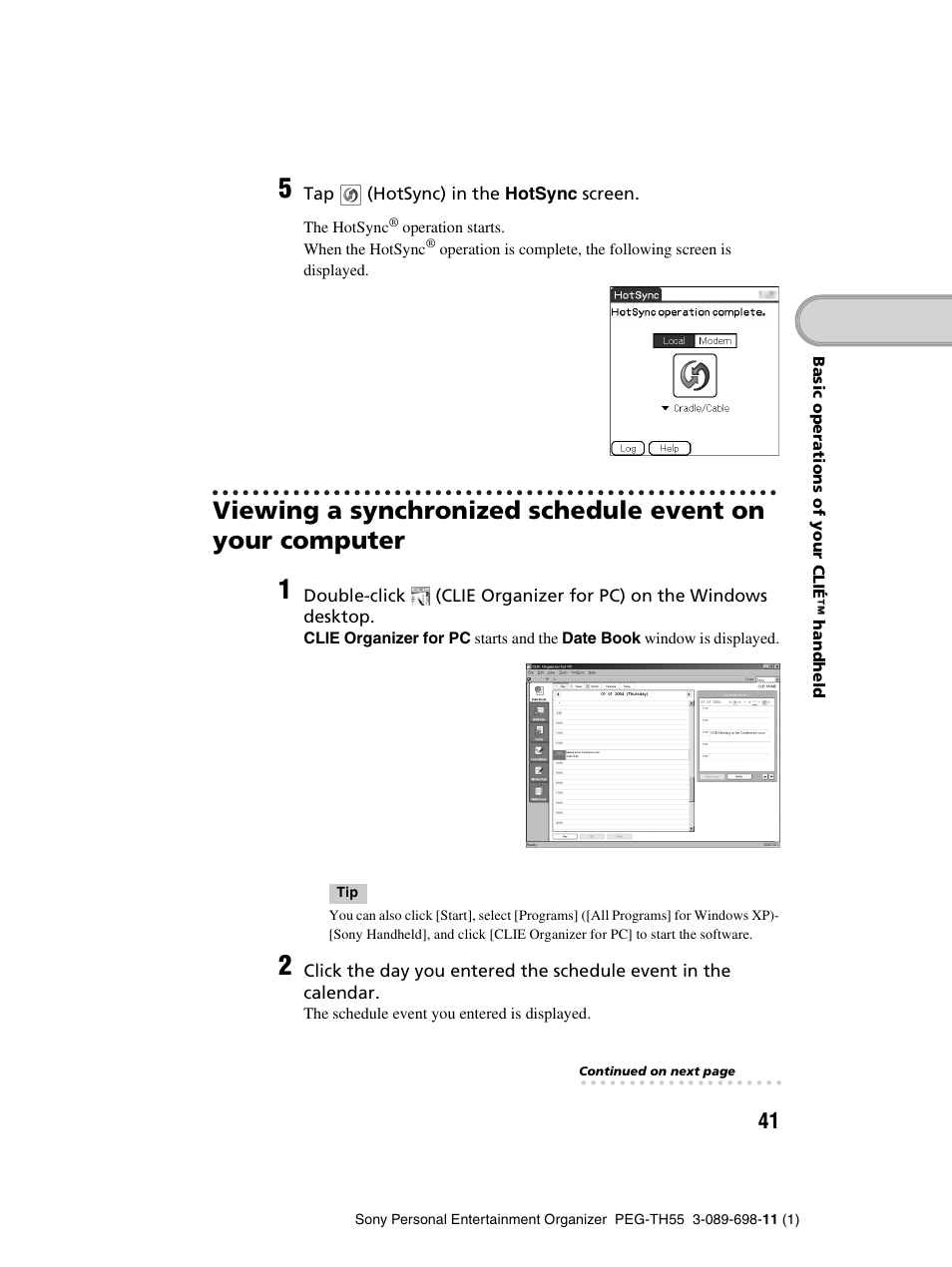 Sony PEG-TH55 User Manual | Page 41 / 104