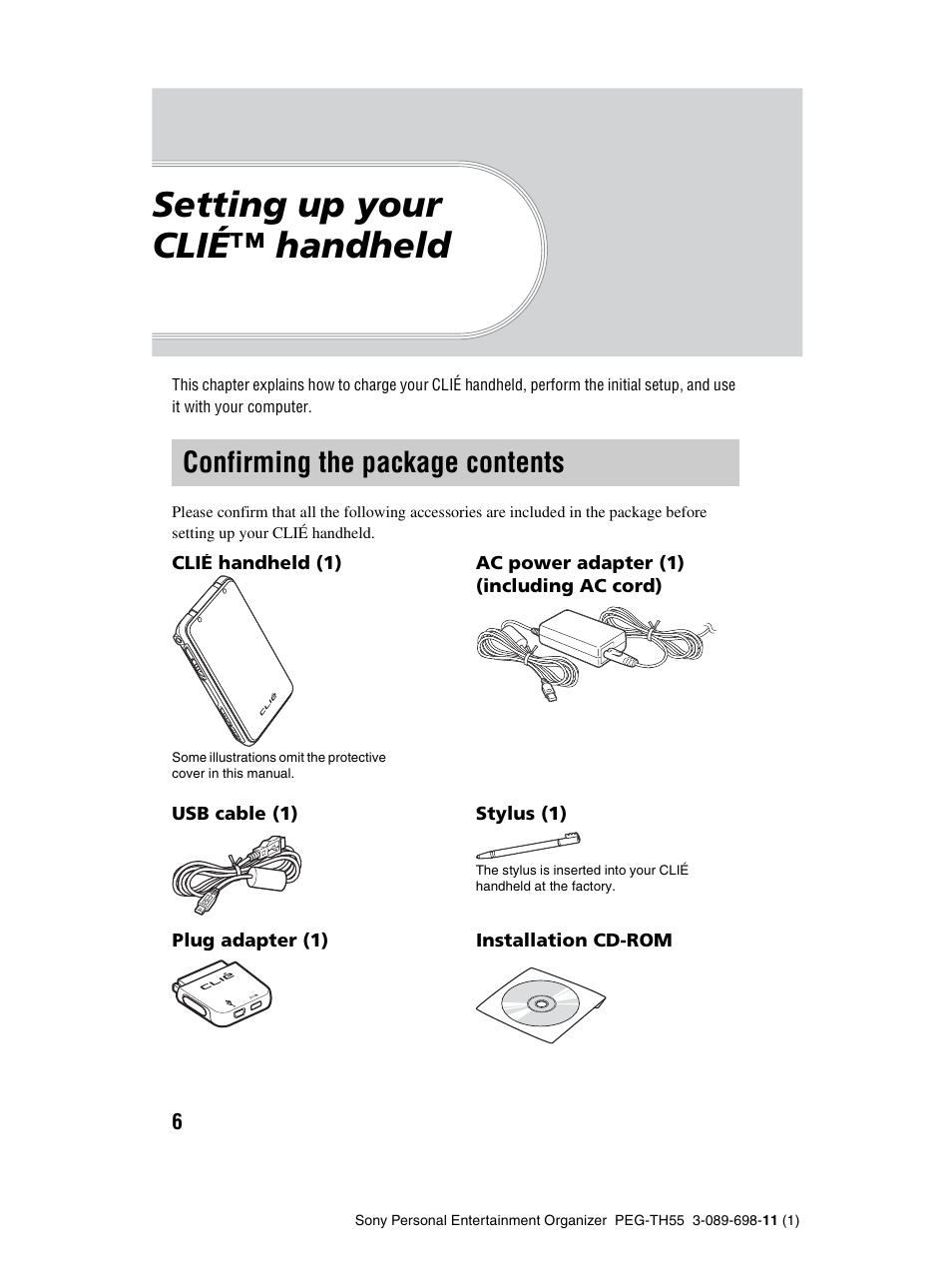 Sony PEG-TH55 User Manual | Page 6 / 104