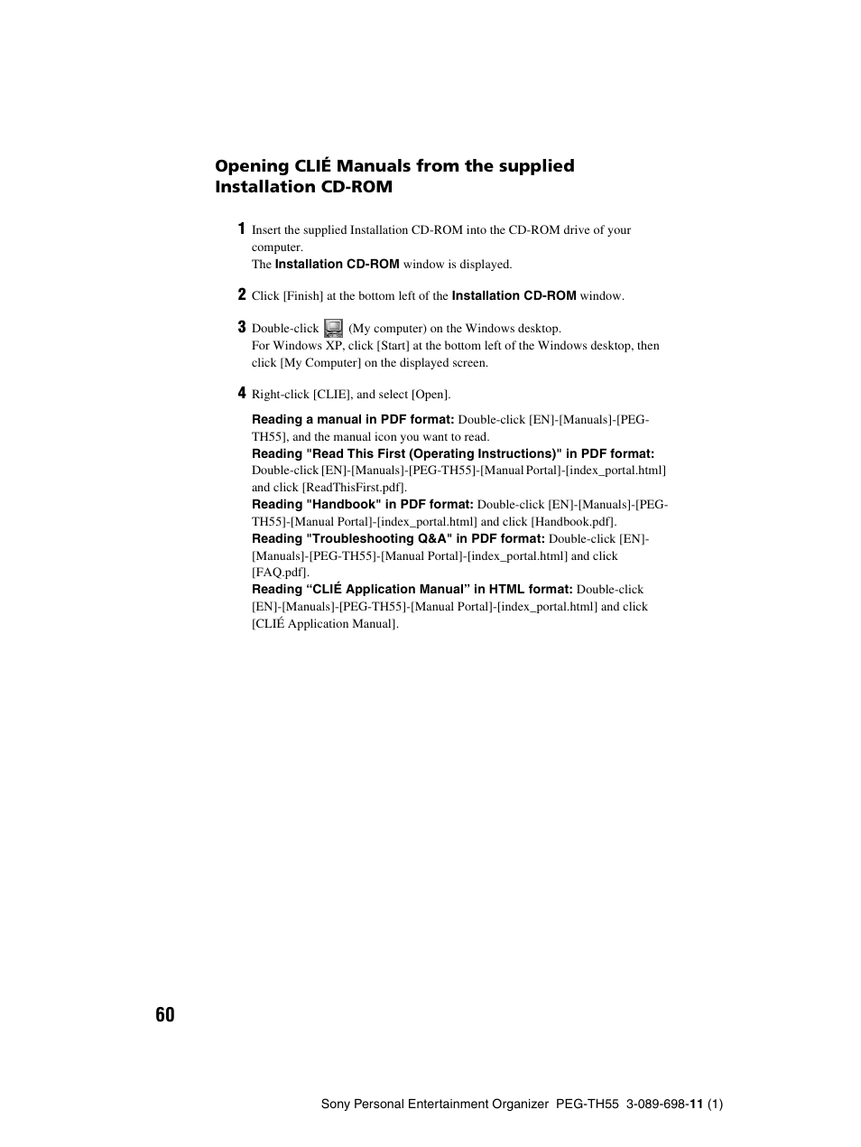 Sony PEG-TH55 User Manual | Page 60 / 104