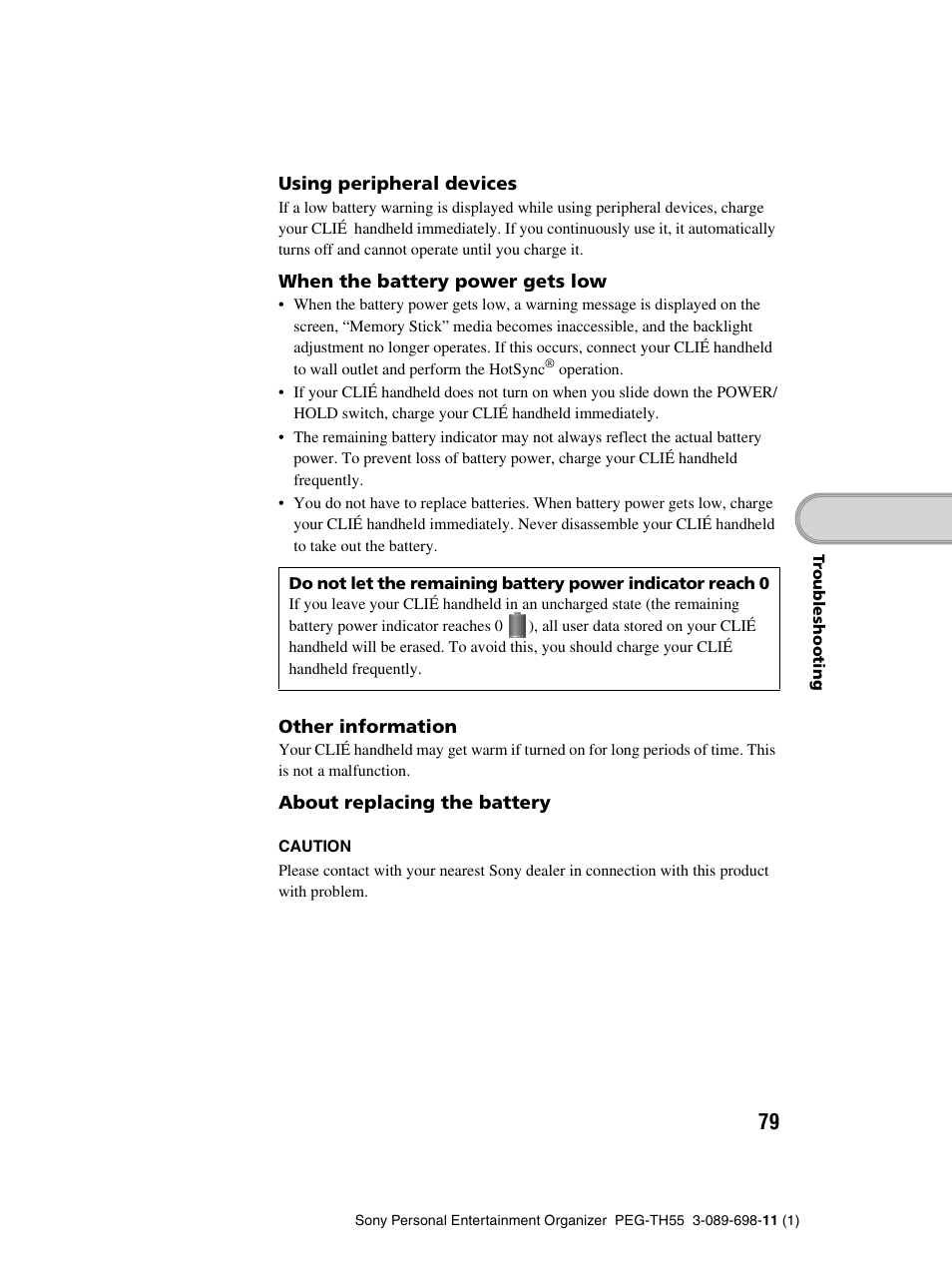 Sony PEG-TH55 User Manual | Page 79 / 104