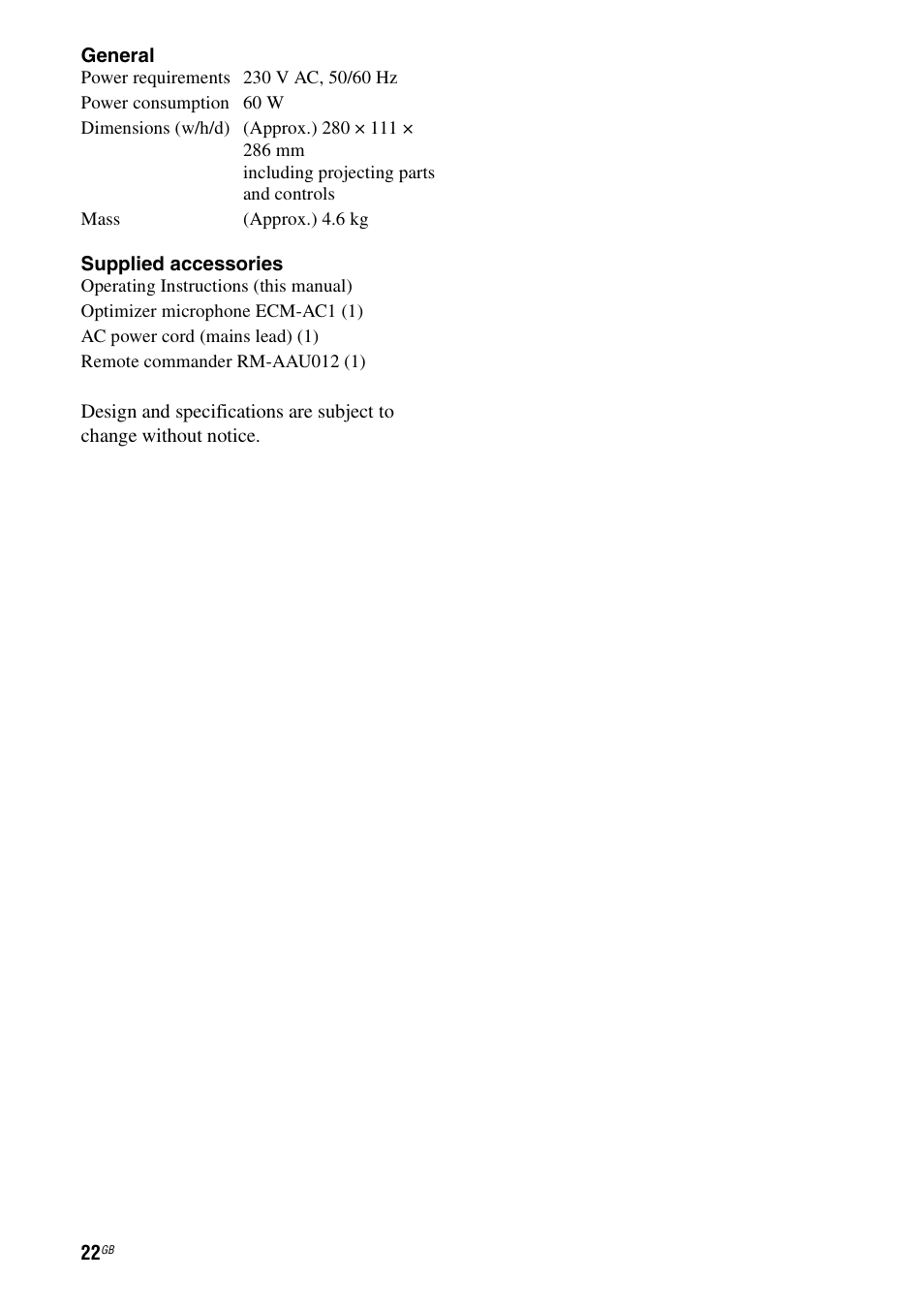 Sony TA-F501ES User Manual | Page 22 / 96