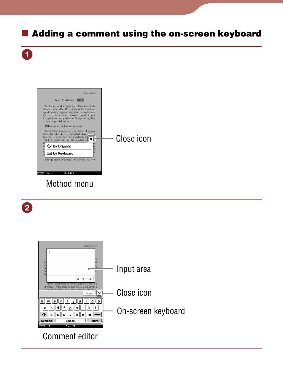 Xt memo editor, Or the comment vie | Sony Reader 4-153-621-14(1) User Manual | Page 106 / 190