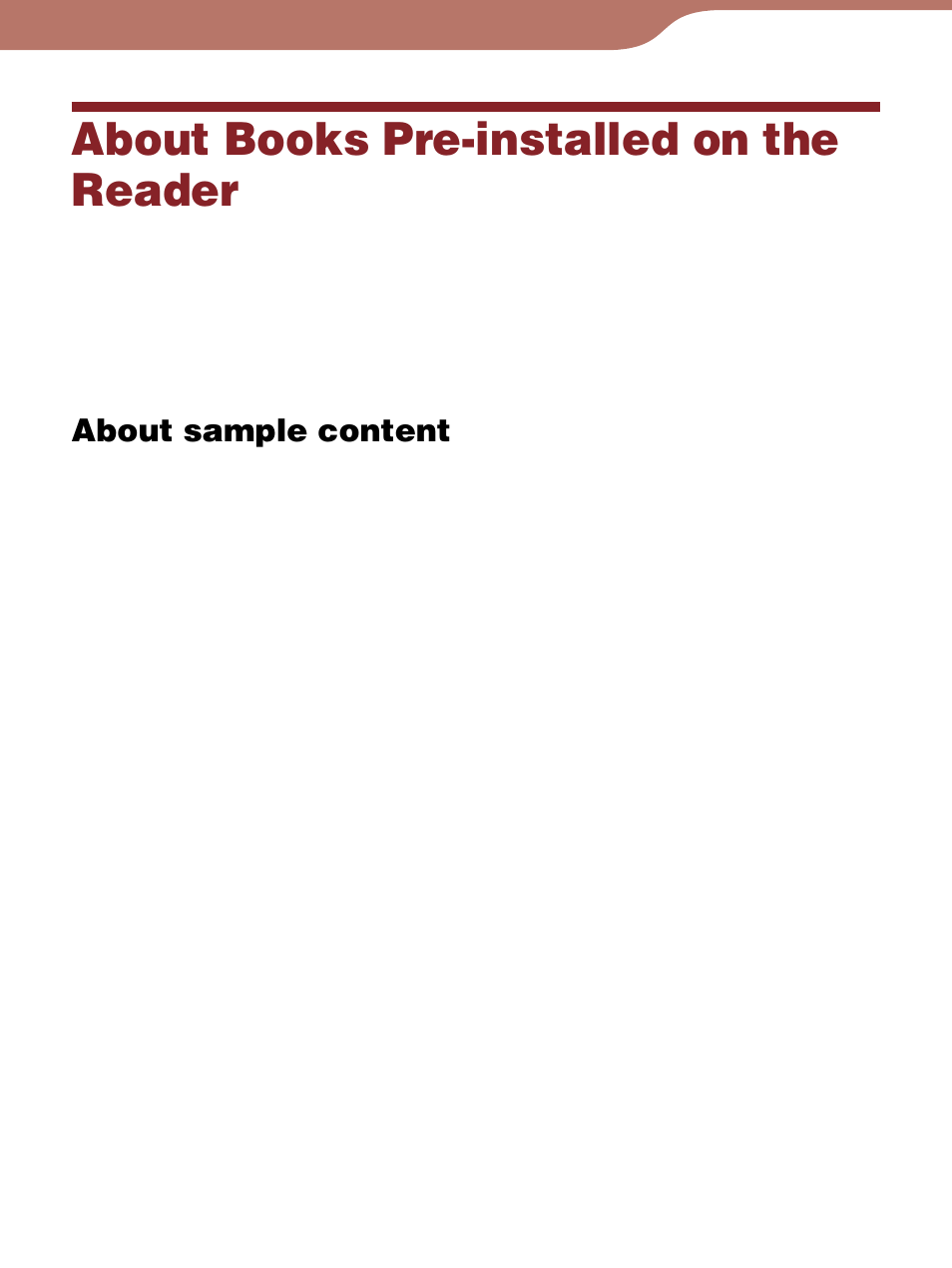 About books pre-installed on the reader | Sony Reader 4-153-621-14(1) User Manual | Page 168 / 190