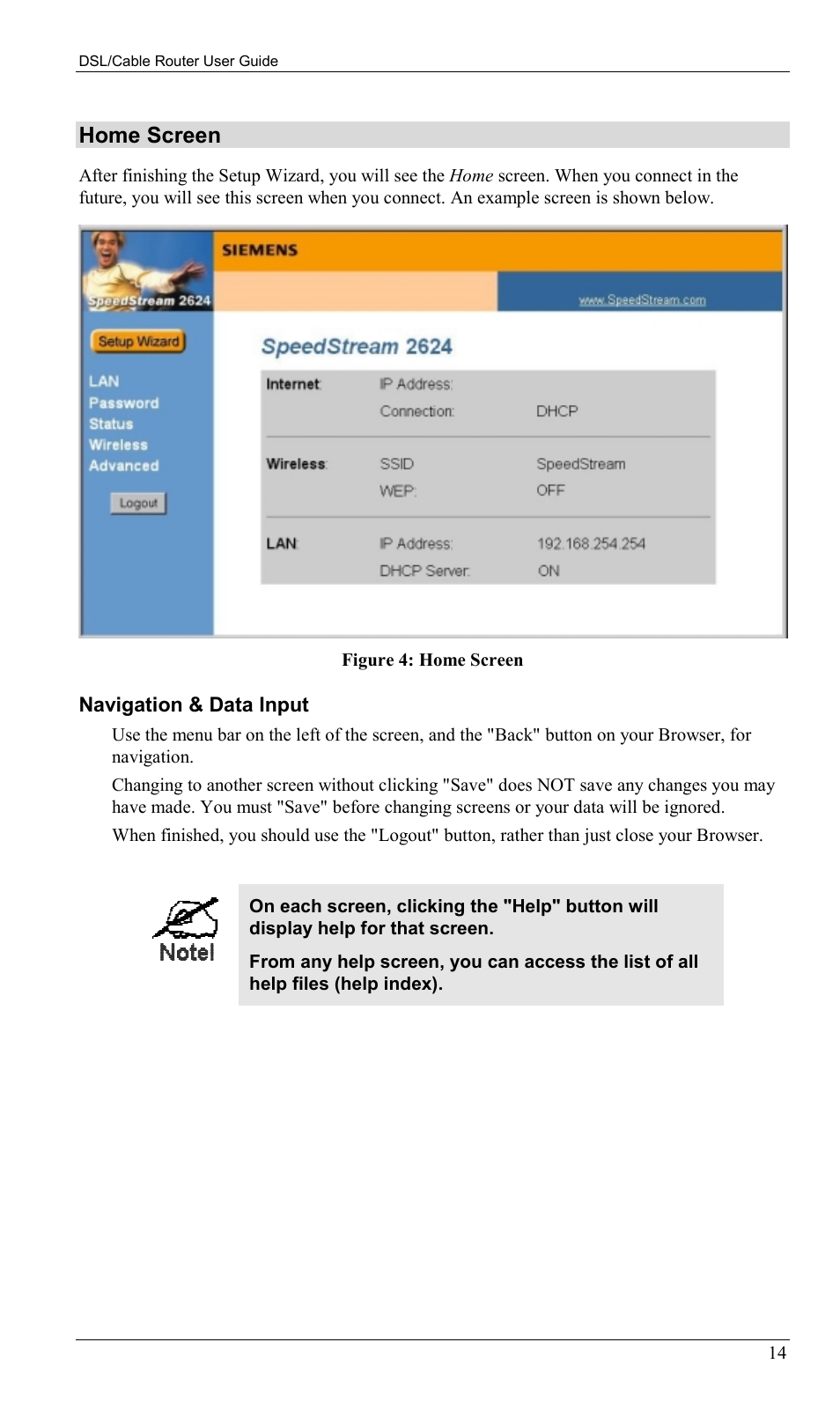 Home screen | Sony SS2624 User Manual | Page 17 / 91