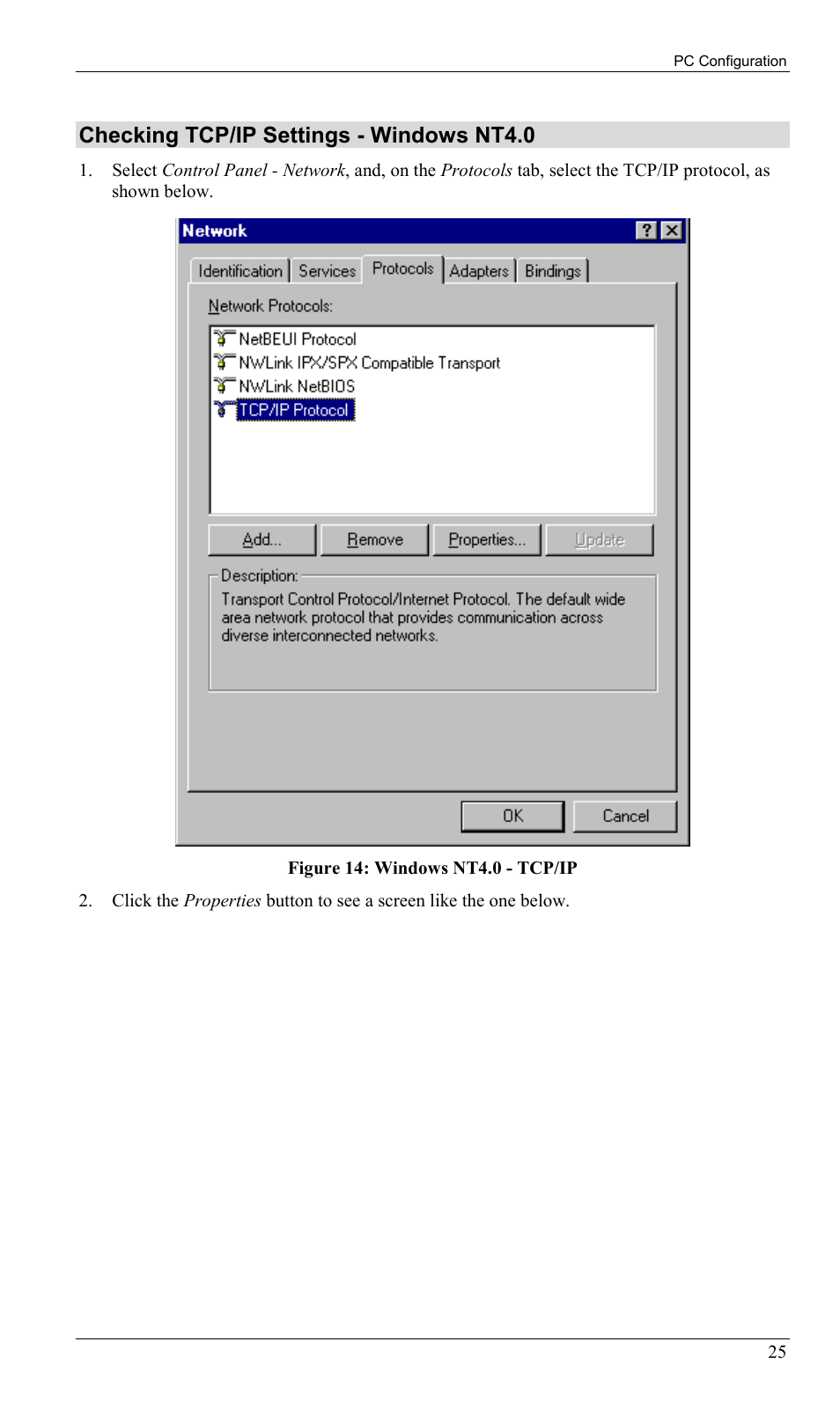Checking tcp/ip settings - windows nt4.0 | Sony SS2624 User Manual | Page 28 / 91