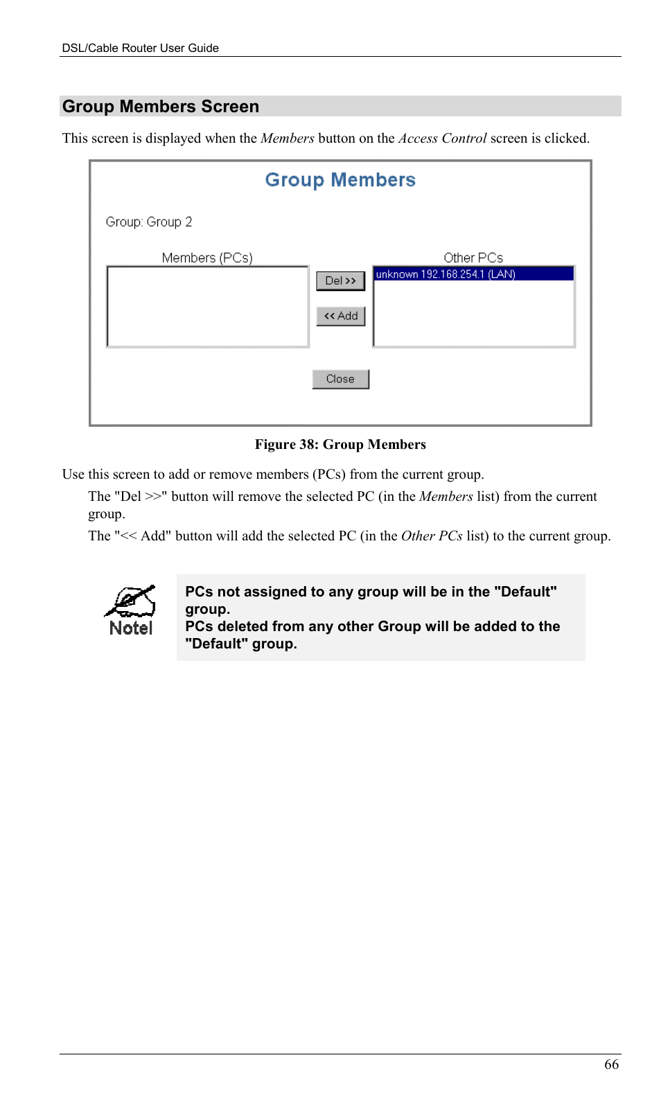 Group members screen | Sony SS2624 User Manual | Page 69 / 91