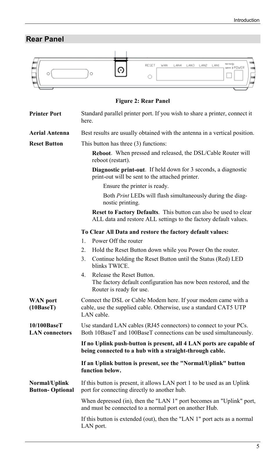 Rear panel | Sony SS2624 User Manual | Page 8 / 91