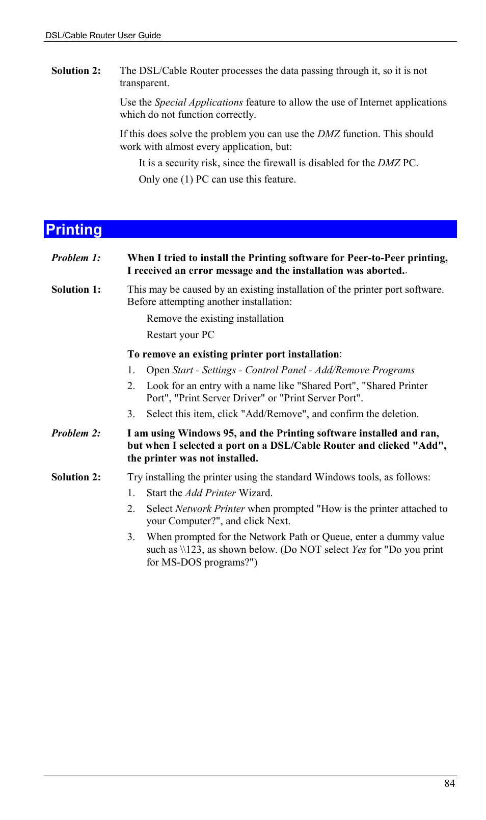 Printing | Sony SS2624 User Manual | Page 87 / 91