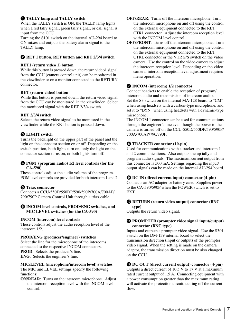 Sony CA-590 User Manual | Page 7 / 22