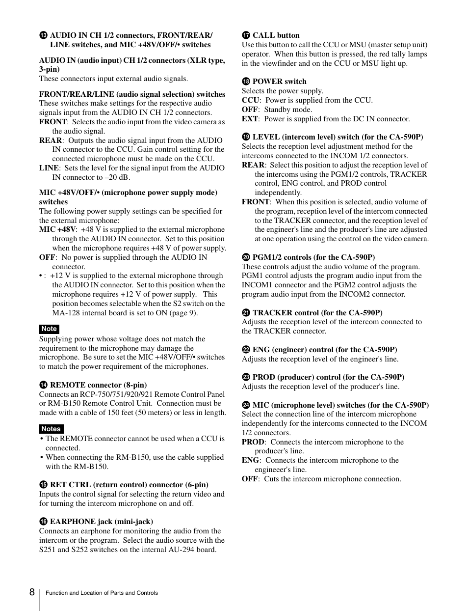 Sony CA-590 User Manual | Page 8 / 22