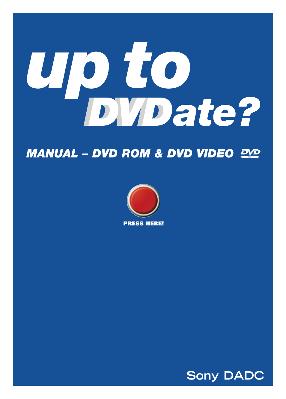 Sony DVD Rom/DVD Video User Manual | 54 pages