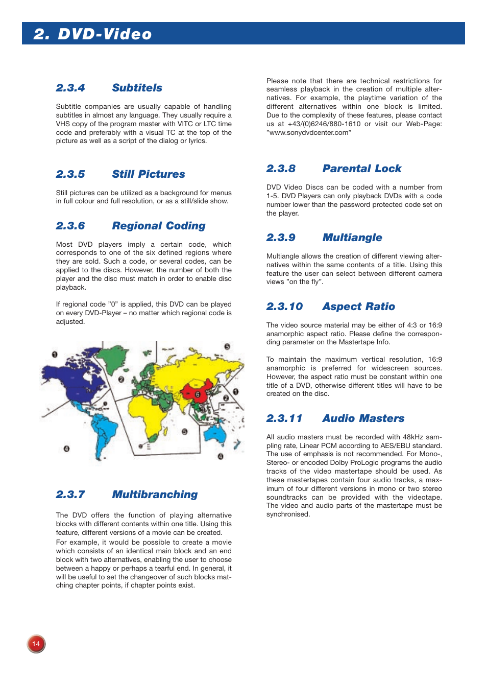 Dvd-video | Sony DVD Rom/DVD Video User Manual | Page 14 / 54