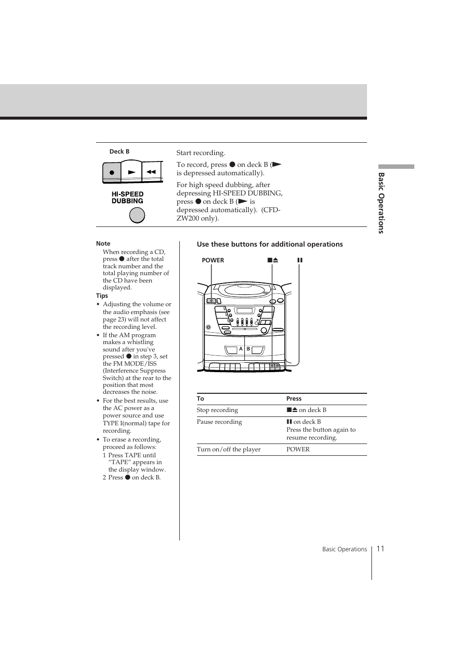 Sony CFD-ZW150 User Manual | Page 11 / 32