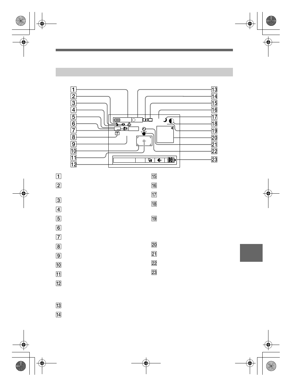 Lcd screen indicators, Ge 105 | Sony CD300 User Manual | Page 105 / 108