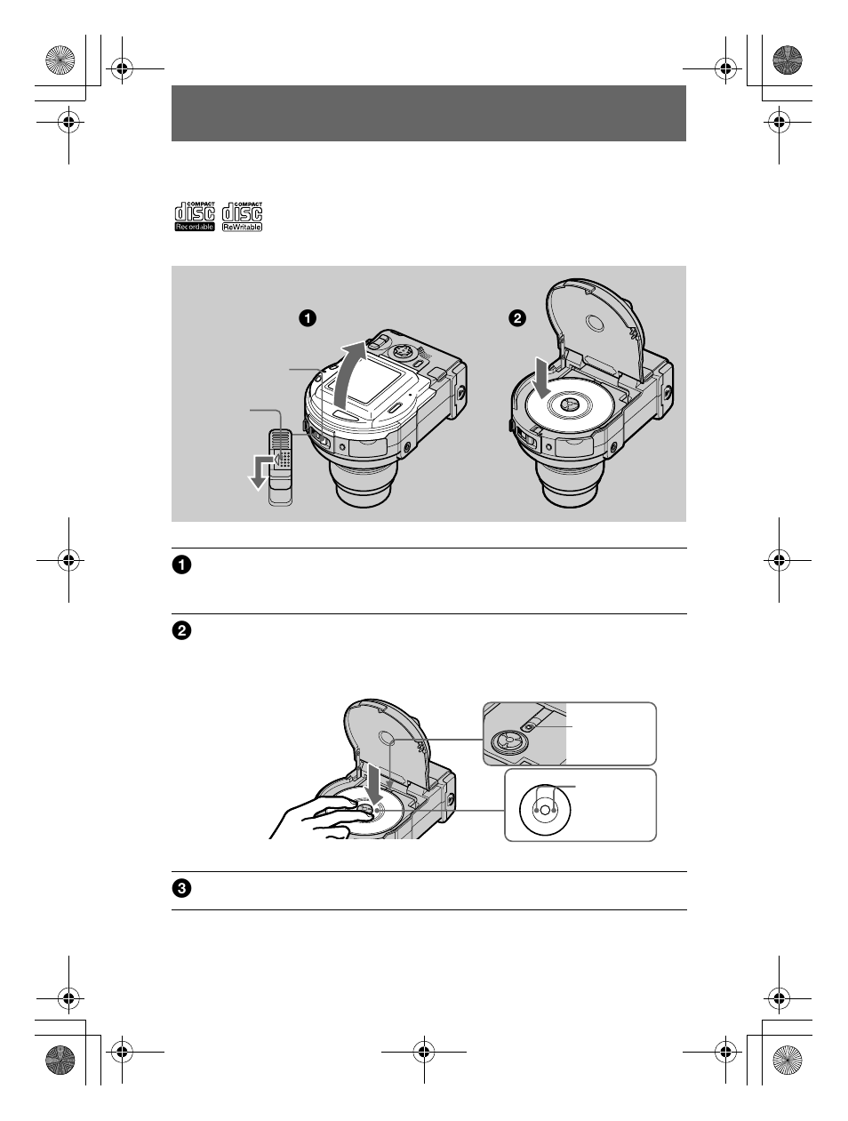 Inserting a disc, Ver (16) | Sony CD300 User Manual | Page 16 / 108