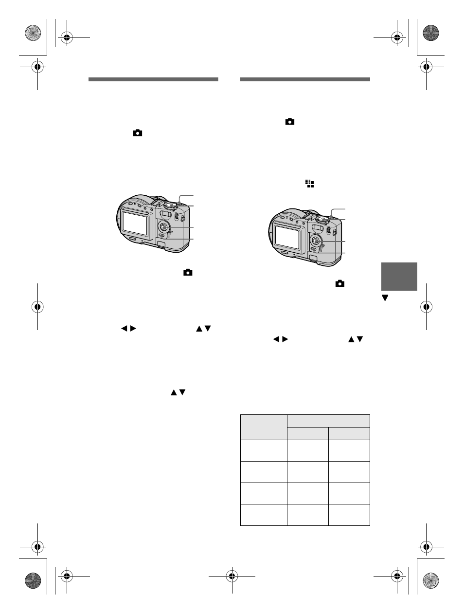 Recording still images for e-mail (e- mail), Recording three images continuously, Burst) (only for mvc-cd300) | Recording still images for e-mail, E-mail), Es 59 | Sony CD300 User Manual | Page 59 / 108