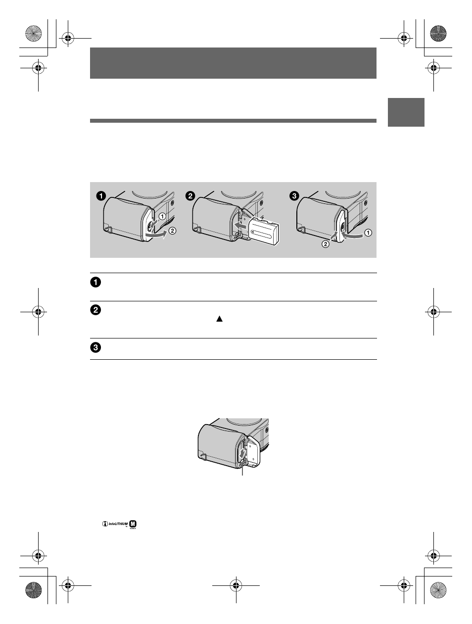 Preparing the power supply, Face) (9), Installing the battery pack | Sony CD300 User Manual | Page 9 / 108