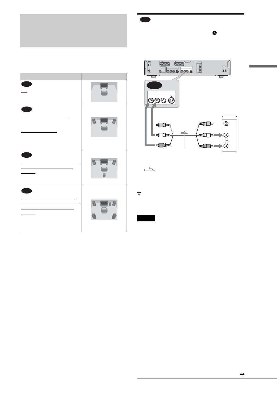 Step 4: connecting the audio cords, Connecting to your tv, Basic h o ok ups and set tings | Sony RDR-GX3 User Manual | Page 19 / 100