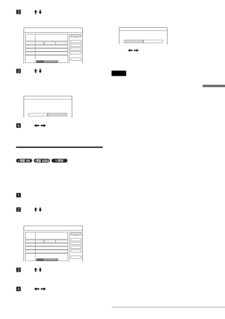 Reformatting a disc (format), Editi ng a dvd, D press < / , to select “ok,” then press enter | A press tool while the disc is in the recorder, C press m / m to select “format,” then press enter, The disc information display appears, The titles are erased, The tool menu appears, The display asks for confirmation | Sony RDR-GX3 User Manual | Page 75 / 100