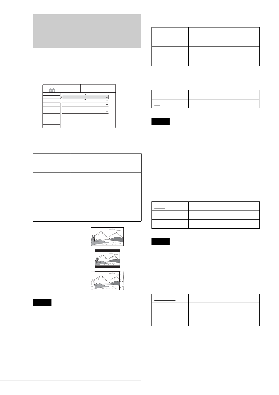 Video settings, Tv type, Pause mode (dvds only) | Component out, Scart setting | Sony RDR-GX3 User Manual | Page 82 / 100
