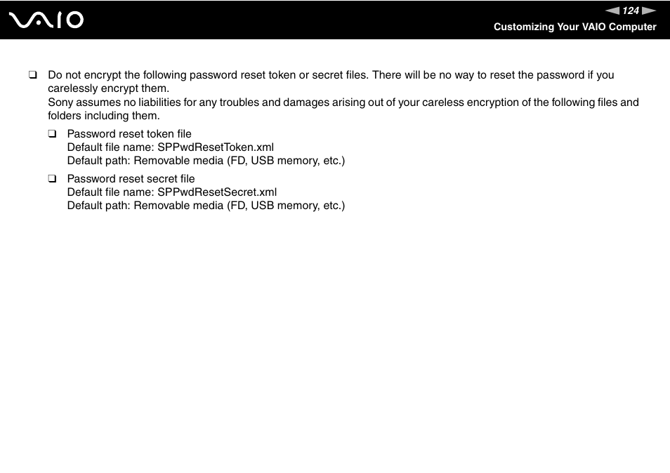 Sony VAIO VGN-SZ600 User Manual | Page 124 / 216