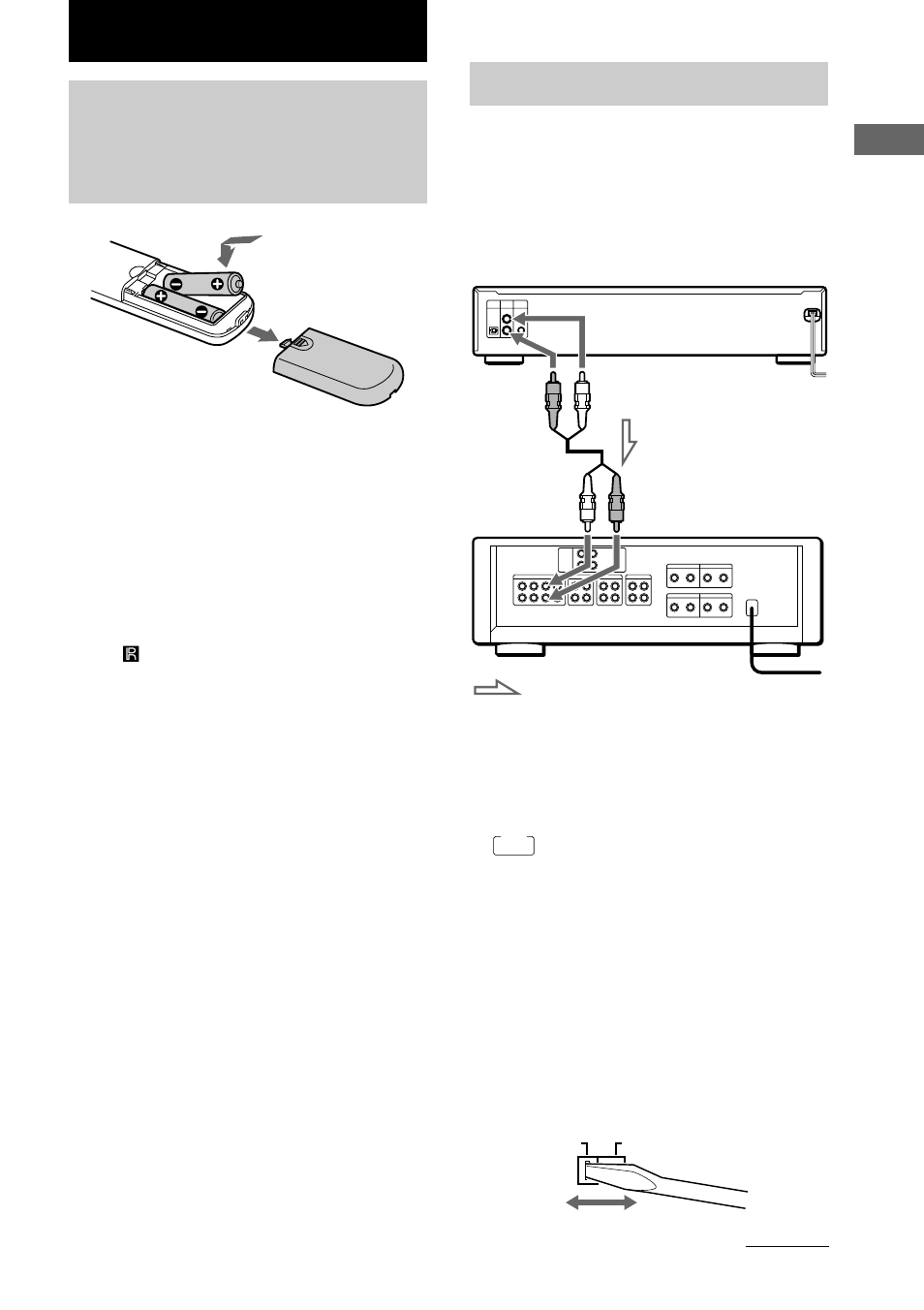 Hooking up the system, Getting started, Hookups | Sony CDP-XE270 User Manual | Page 7 / 20