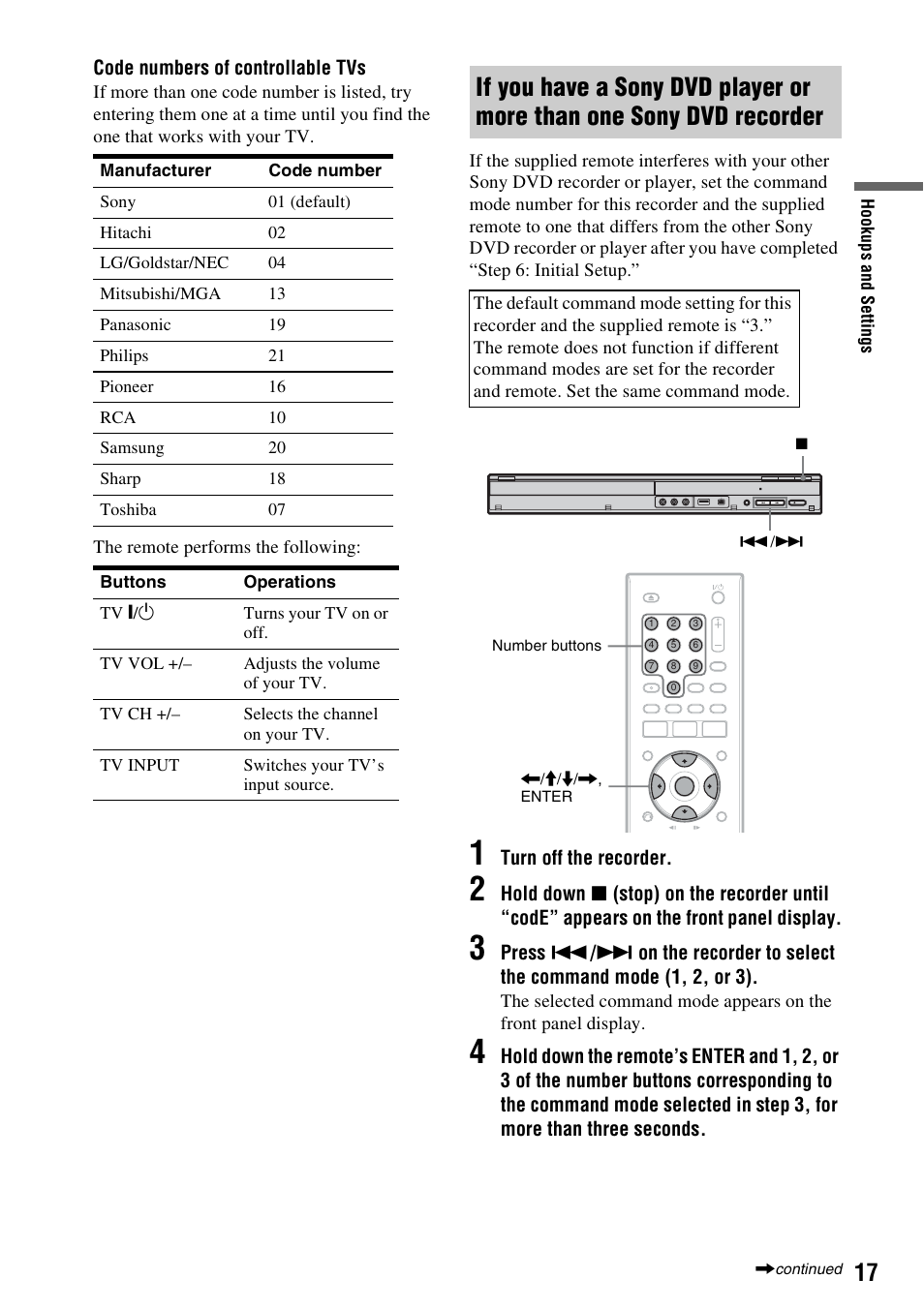 Sony RDR-GX257 User Manual | Page 17 / 84