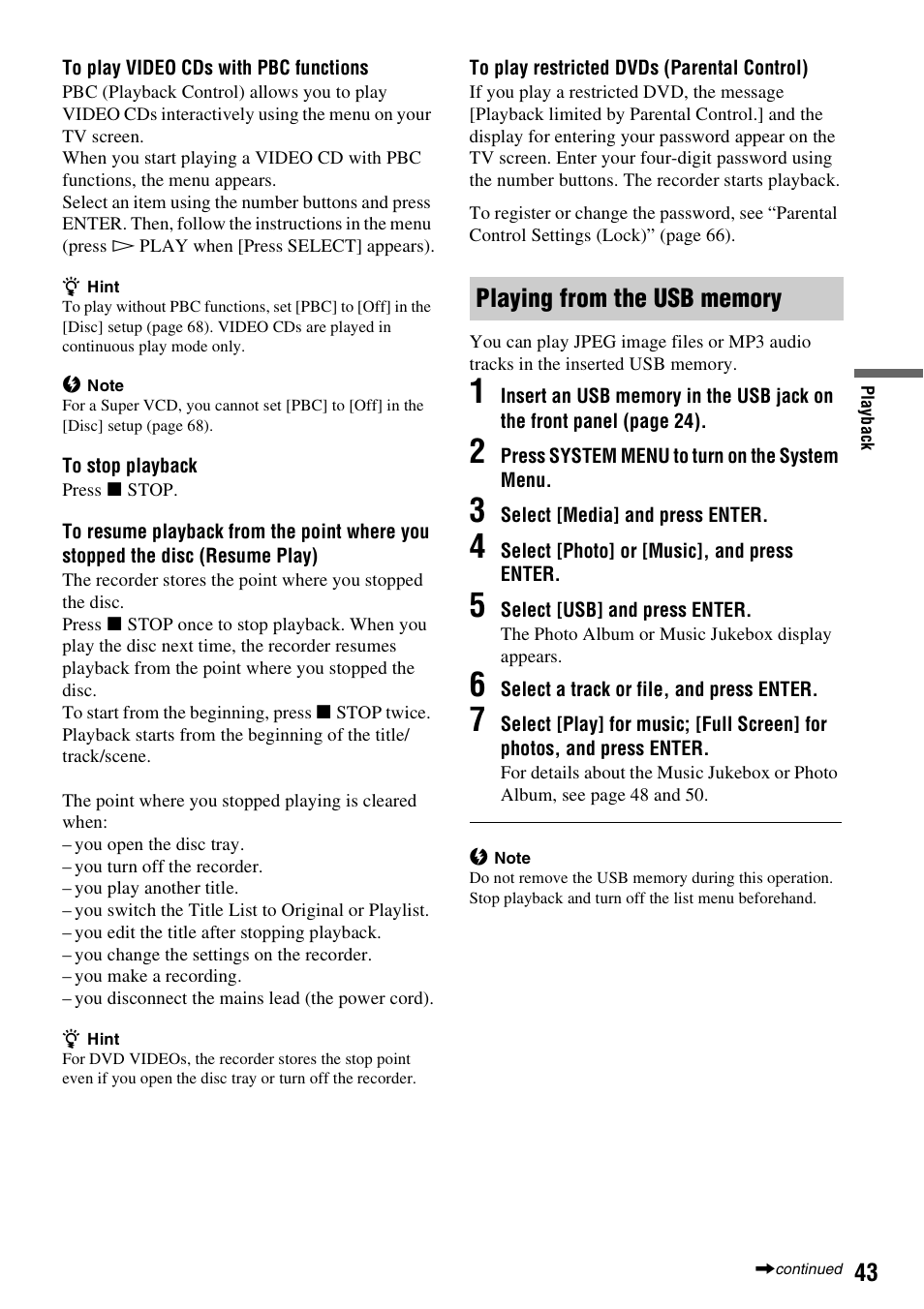 Sony RDR-GX257 User Manual | Page 43 / 84