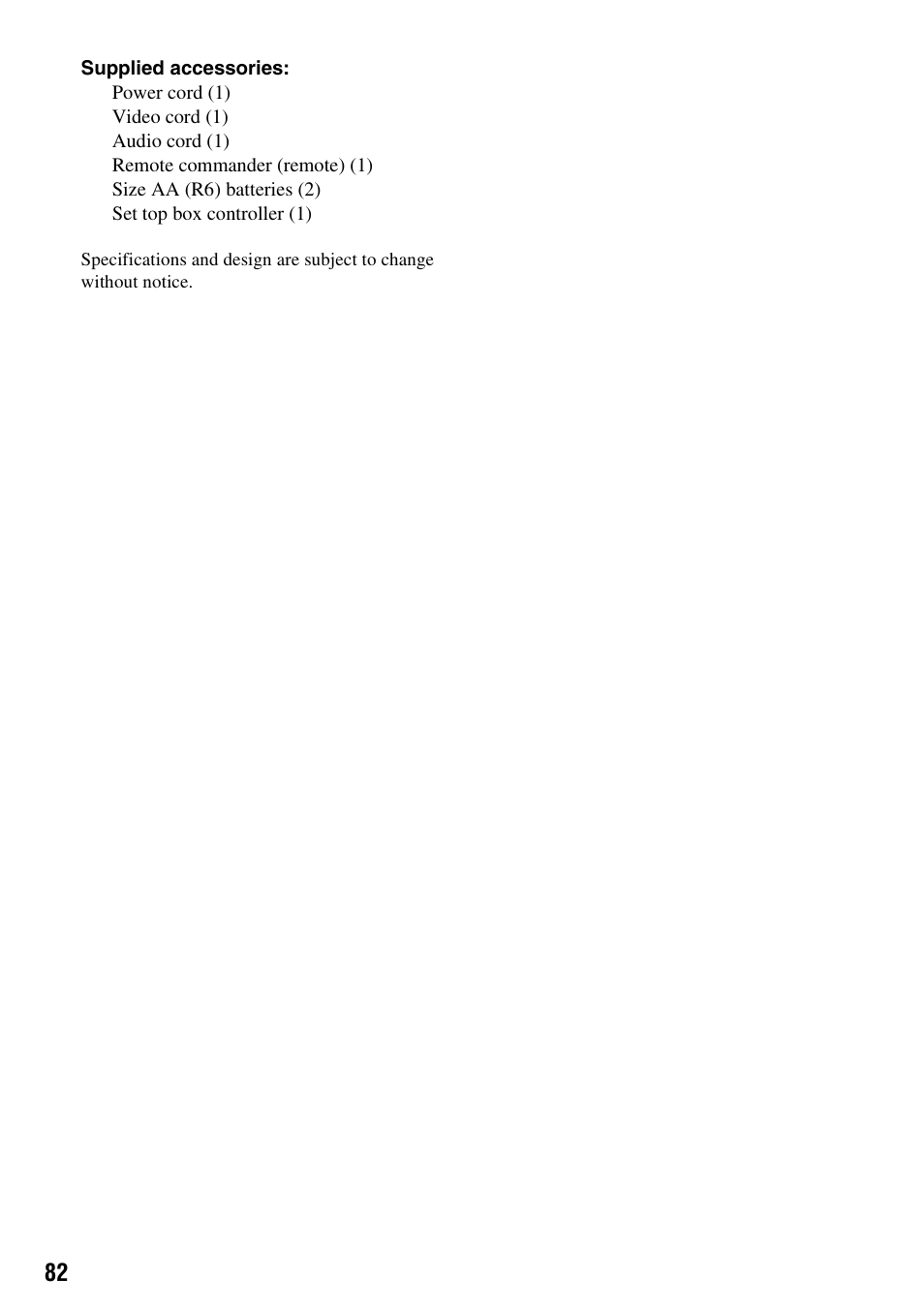 Sony RDR-GX257 User Manual | Page 82 / 84