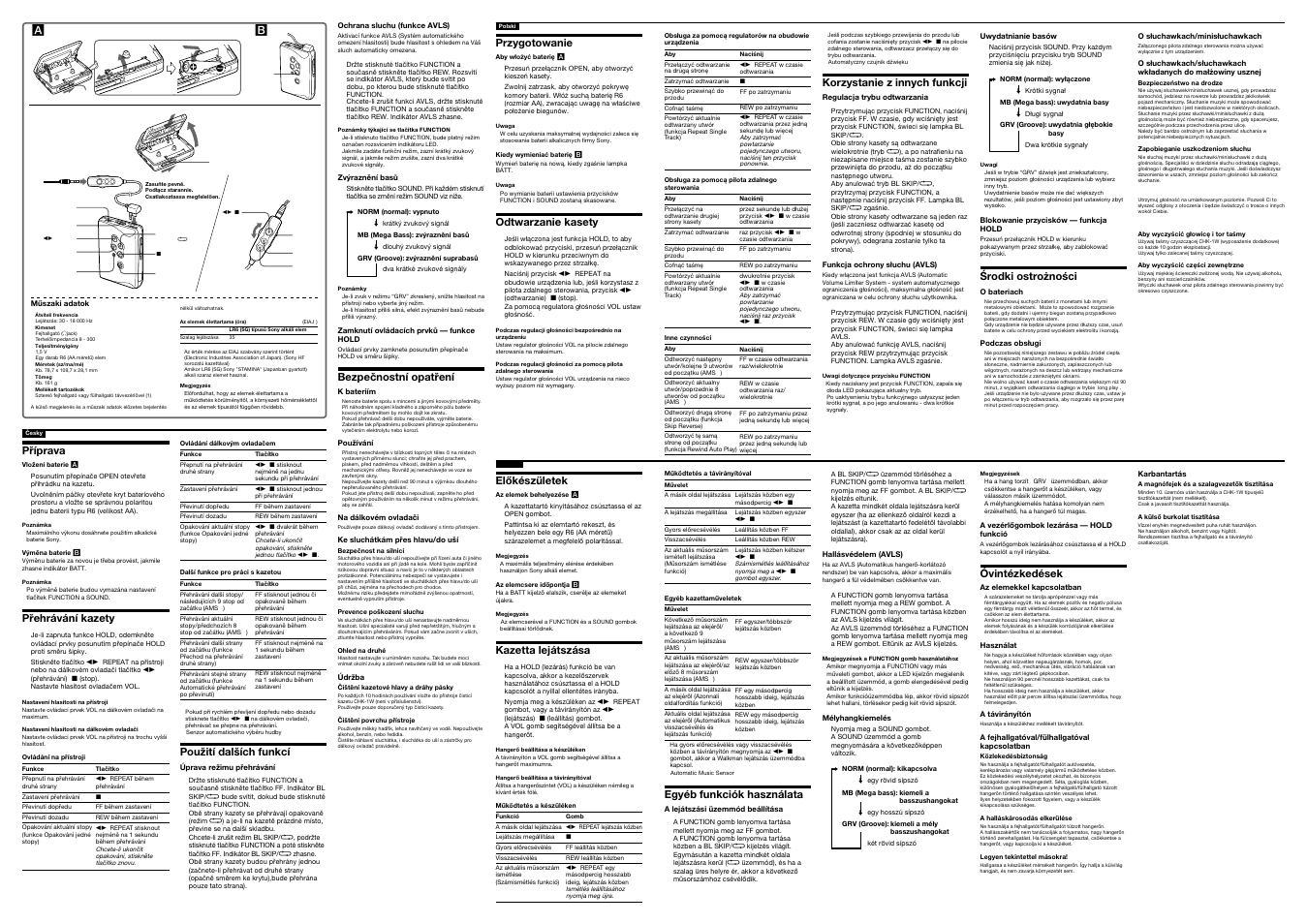 Sony Walkman WM-EX506 User Manual | Page 2 / 2