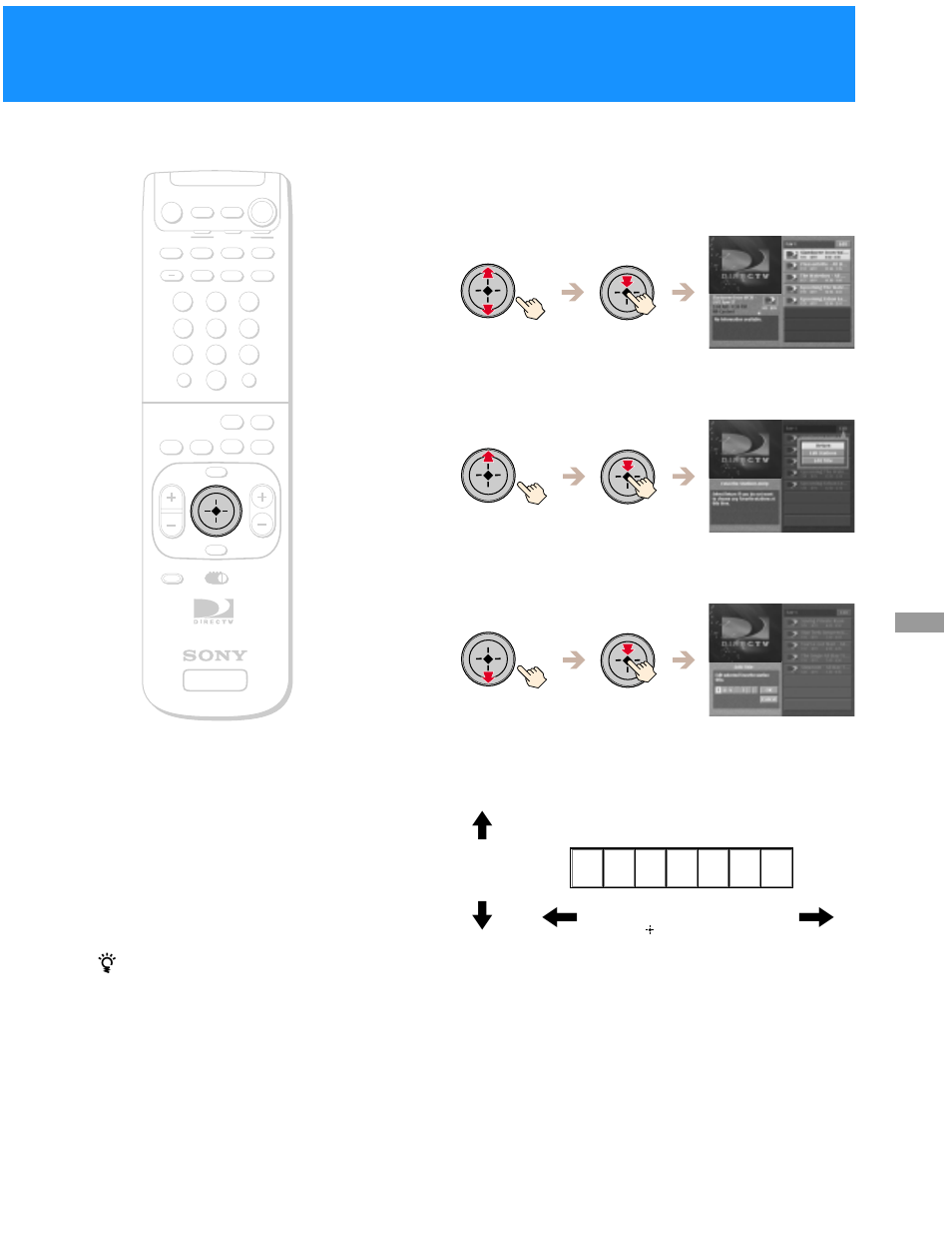 F a v 1, Editing the title of a favorite title 1, Highlight and select “edit | Select “edit title” from the pop-up menu | Sony SAT-B50 User Manual | Page 41 / 80