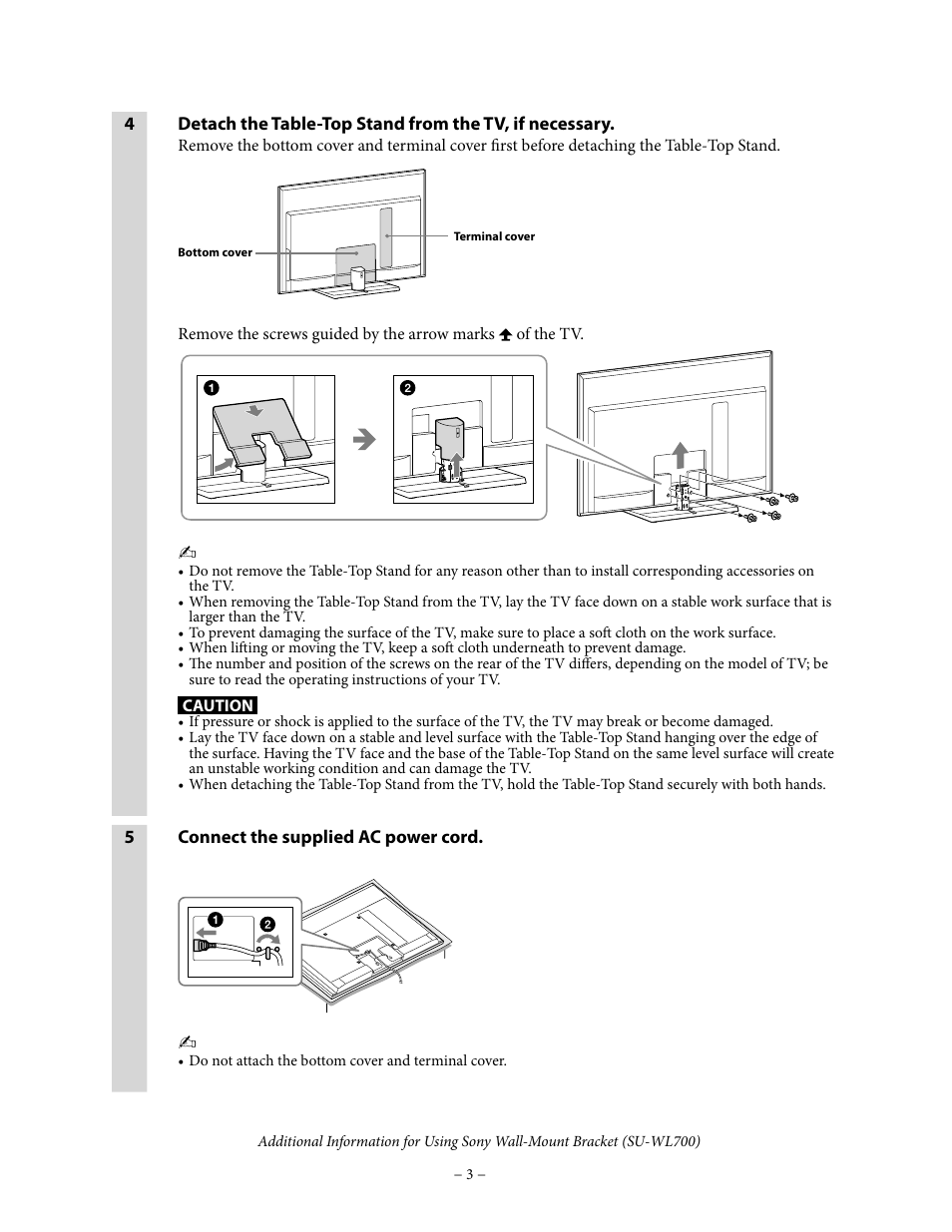 Sony SU-WL700 User Manual | Page 3 / 6